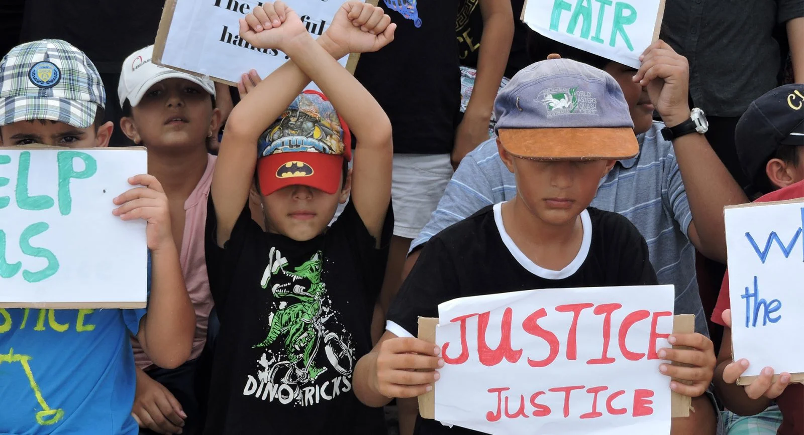 Refugee children protest their detention on Nauru