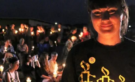 Kate Rendell of the Darwin Action Group at the Don Dale vigil