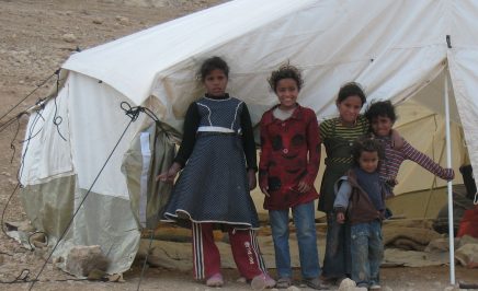 Arab Jahalin Bedouin children in the West Bank. © AI