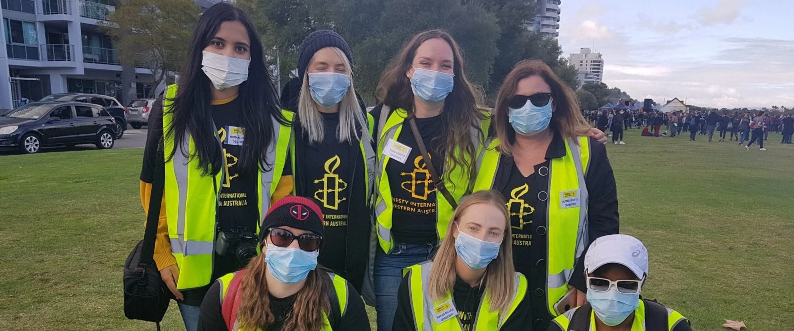 Human Rights Observers at Black Lives Matter Rally, Perth