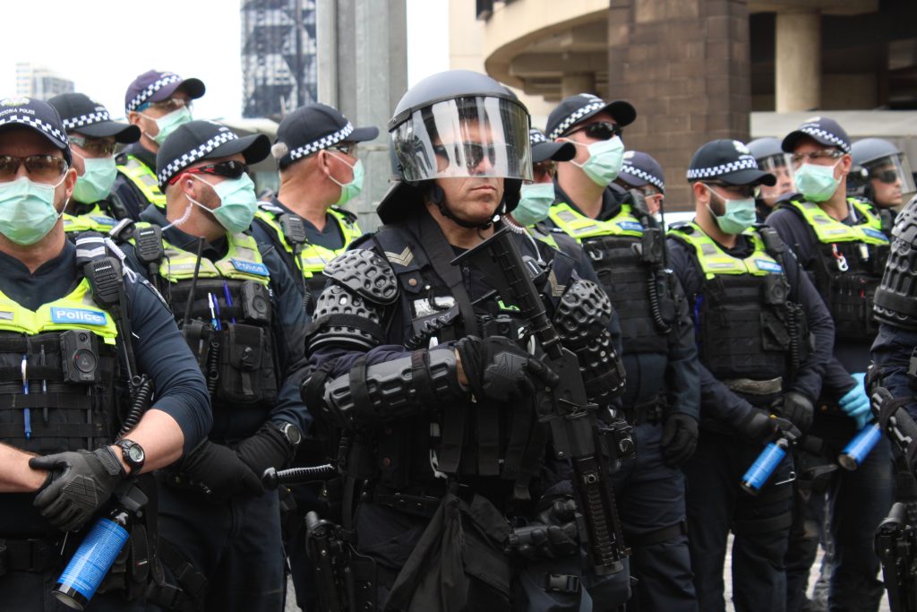 Militirised police on Melbourne streets 3